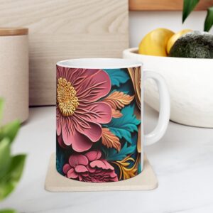 3D Flowers Mug