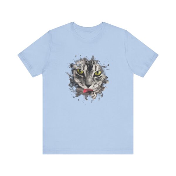 Watercolor Cat Jersey TShirt - Image 5