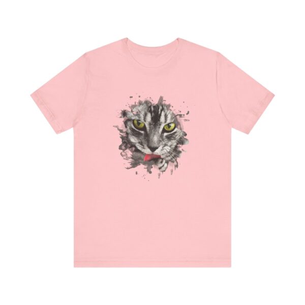 Watercolor Cat Jersey TShirt - Image 2