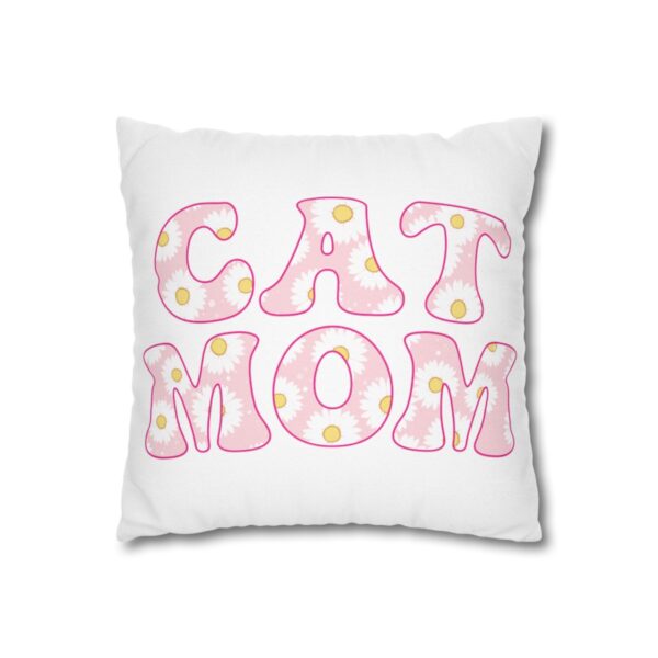 Floral Cat Mama PillowCase - Image 3