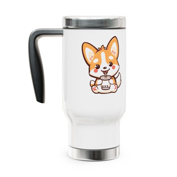 Cartoon Corgi Travel Mug - Image 3