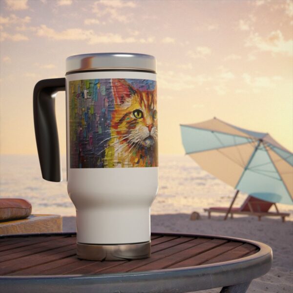 Watercolor Cat Travel Mug - Image 7
