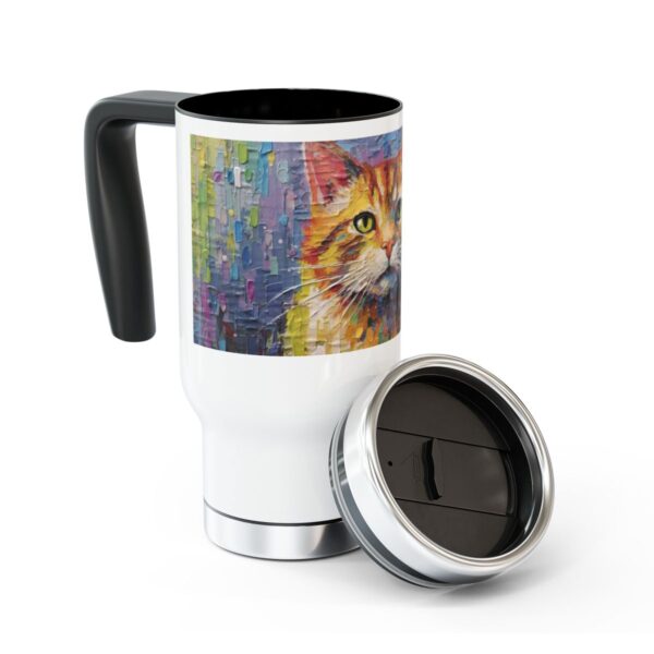 Watercolor Cat Travel Mug - Image 8