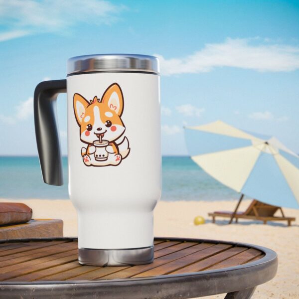 Cartoon Corgi Travel Mug - Image 7